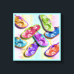 Canvas Art CHINELOS Gallery<br><div class="desc">CHINELOS em um gráfico de estilo de arte Pop em uma Canvas de galeria - Pronto para travar,  não é necessário nenhum quadro! Perfeito para uma casa de praia ou decoração temática oceânica. Escolha sua cor de fundo e escolha seu tamanho!</div>
