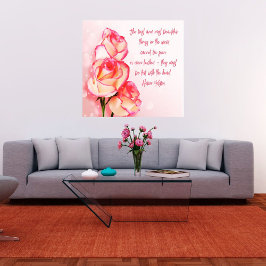 Canvas Art Pink Roses Helen Keller Dizendo