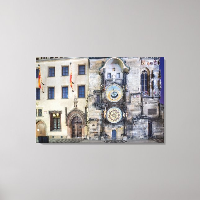 Canvas Astronômica de Relógio de Praga (Frente)