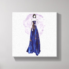 Canvas azul e Dourada