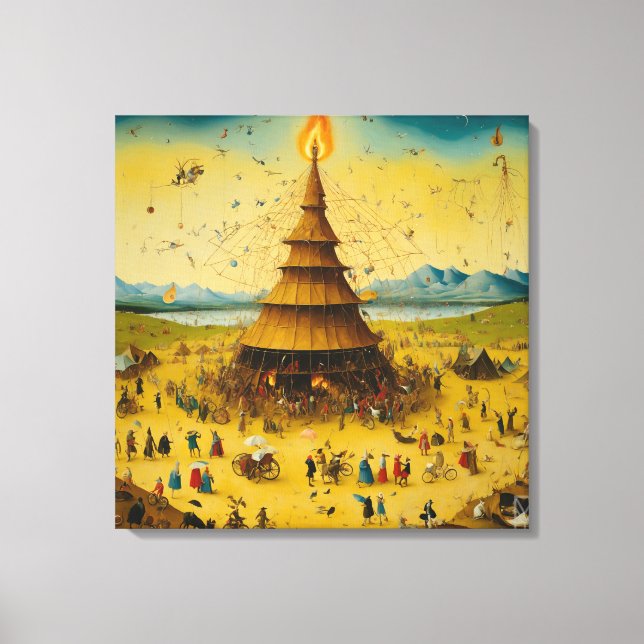 Canvas Bosch: Storm at Burning Man (Frente)