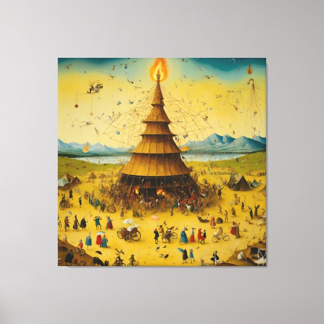 Canvas Bosch: Storm at Burning Man (Frente)