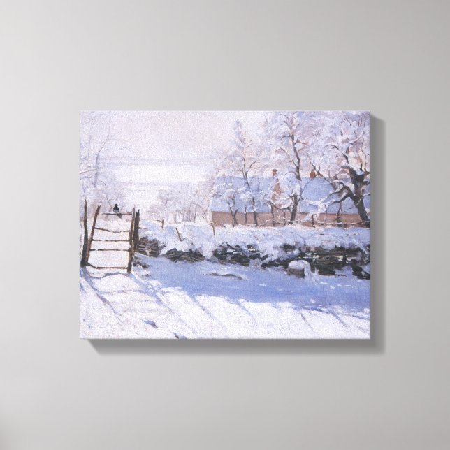 Canvas Claude Monet A Paisagem De Inverno Mágica (Frente)