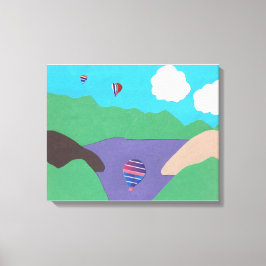 Canvas com Cena de Montanha e Lago