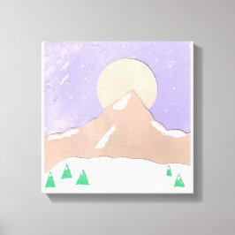 Canvas com Cena de Montanha Snowy