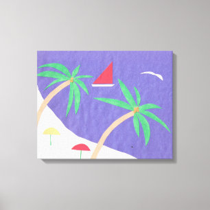 Canvas com cena de praia