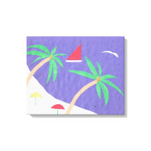 Canvas com cena de praia