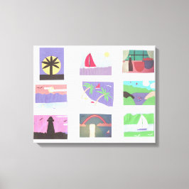 Canvas com Cenas Coloridas