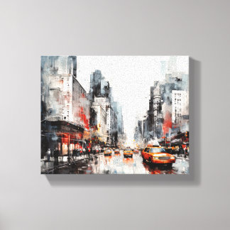 Canvas com Nova Iorque, paisagem pintada.