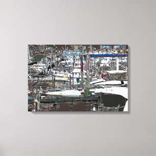 Canvas com o porto abstraído da imagem