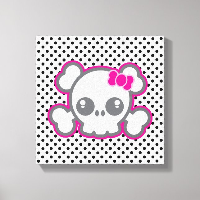 Canvas Crônica de Fita Rosa de Kawaii (Frente)
