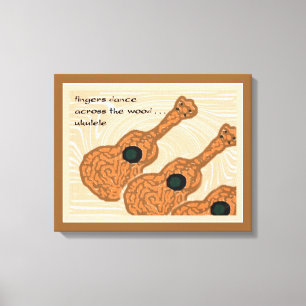 Canvas da arte dos haicais do Ukulele