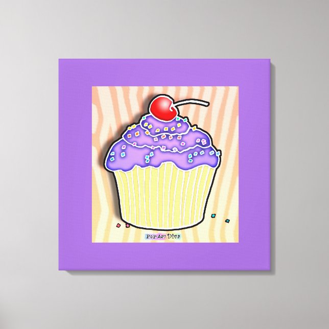 Canvas da Galeria de Cupcakes de Grama (Frente)