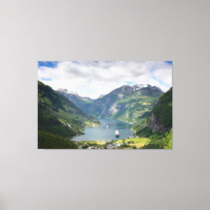 Canvas da paisagem de Geirangerfjord