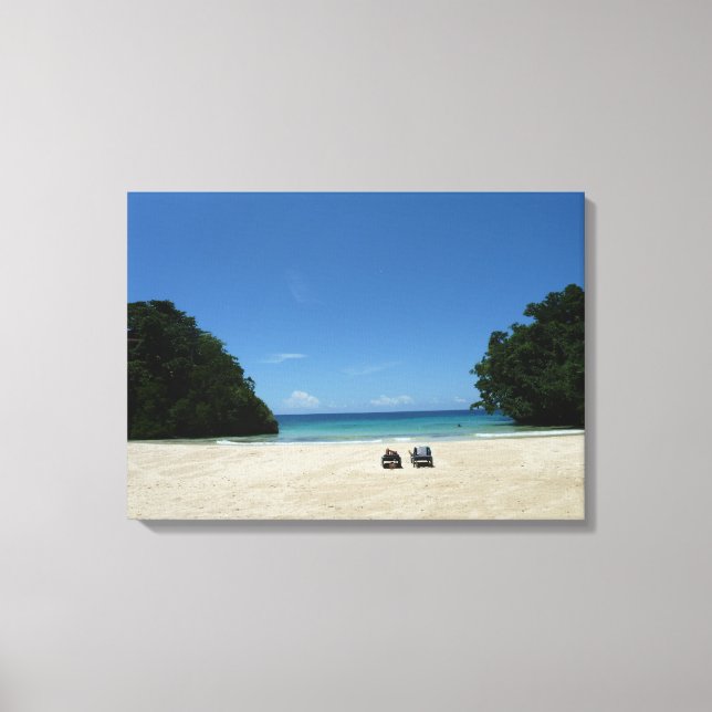 Canvas da Parede Fotográfica na Jamaica, na praia  (Frente)