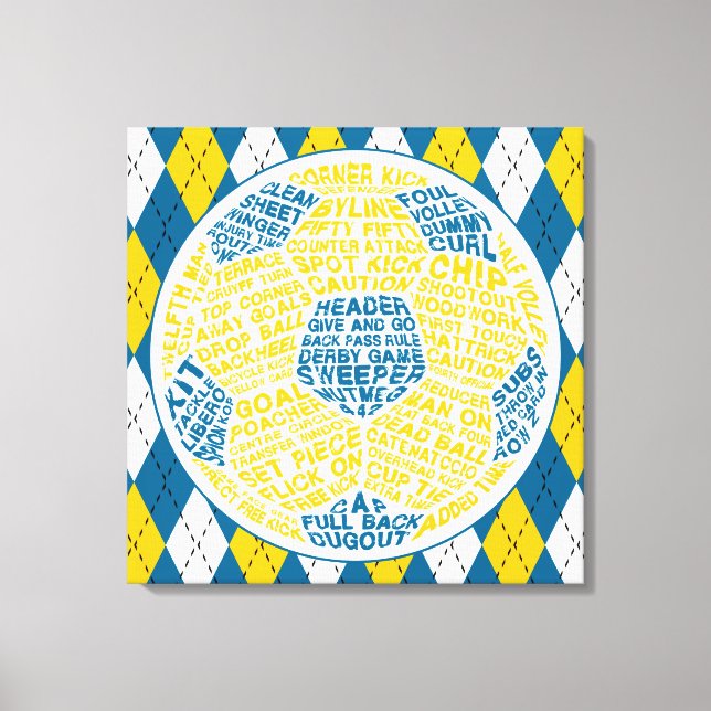 Canvas da Tipografia da Bola de Futebol (Frente)