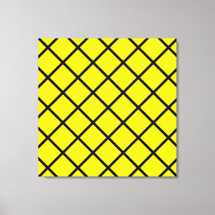 Canvas das Linhas Cruzadas de Crise Preta Amarelo