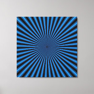 Canvas de Abstrato azul e preto