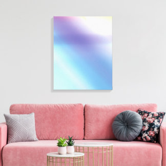 Canvas de Abstrato de arte azul-roxa rosa e amarel