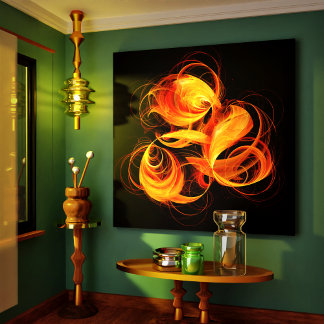 Canvas de Abstrato de Fireball