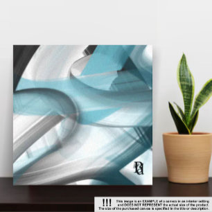 canvas de Abstrato de Tendência de 12 x 12 pol pre