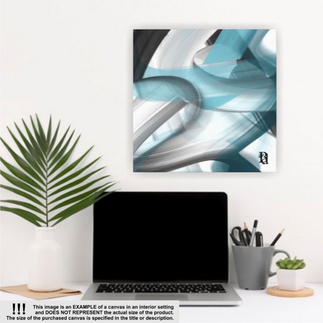 canvas de Abstrato de Tendência de 32 x 32 pol, az (Criador carregado)