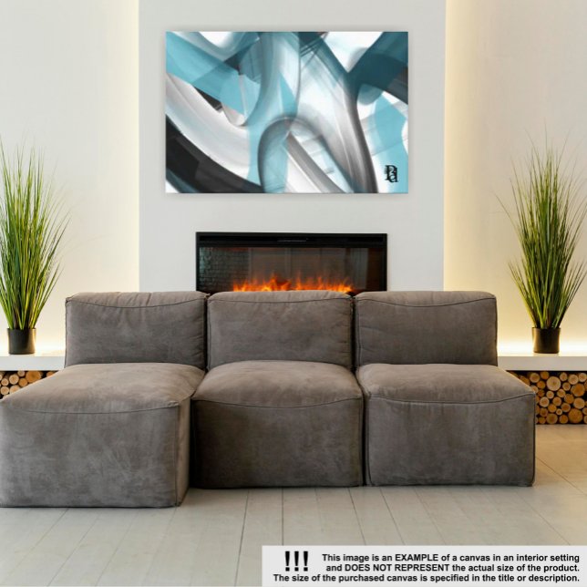 canvas de Abstrato de Tendência de 36 x 24 pol, az (Criador carregado)