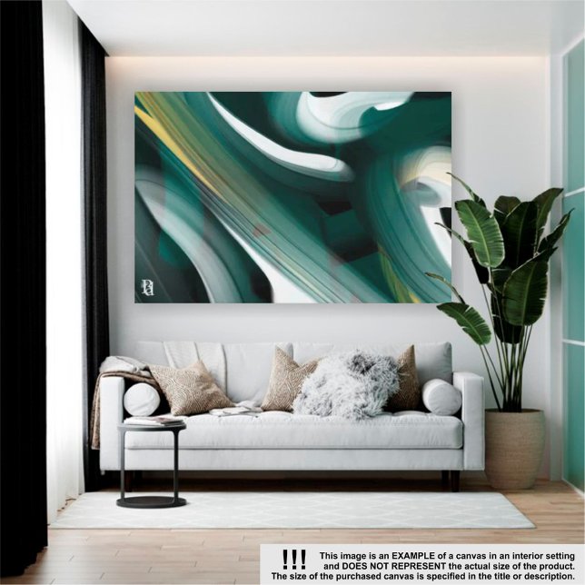canvas de Abstrato de Tendência de 60 x 40", preto (Criador carregado)