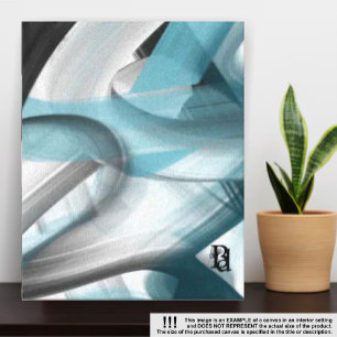 canvas de Abstrato de Tendência de 8x10" Azul bran