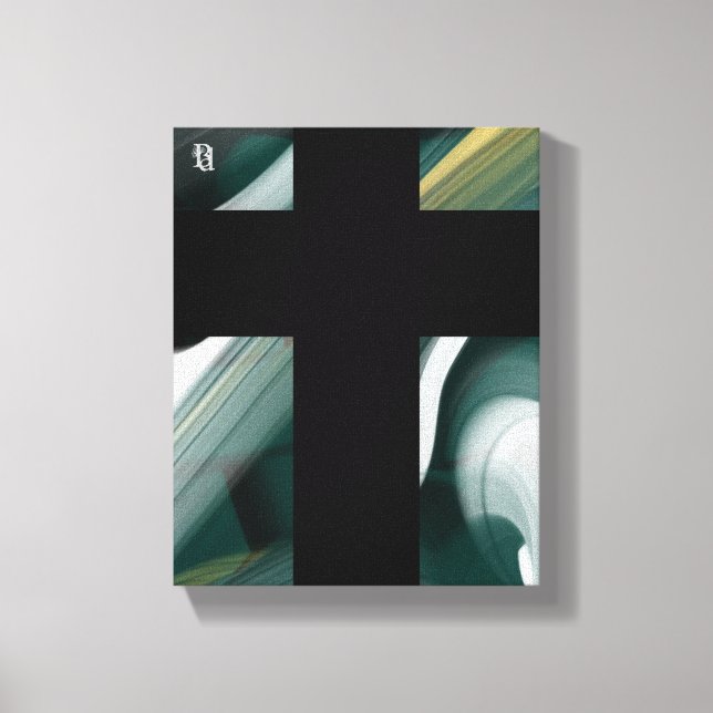 canvas de Abstrato de Tendência de 8x10" Preto Ver (Frente)