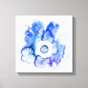 Canvas de abstrato desenhada com aquarela floral p