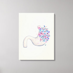 Canvas de anatomia floral de estômago para centro