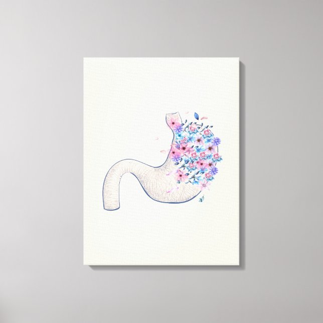 Canvas de anatomia floral de estômago para centro  (Frente)