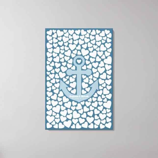Canvas de Anchor Guest Book - 200 assinaturas (Frente)