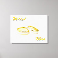 Canvas de Anéis de Felicidade Casados Personalizad