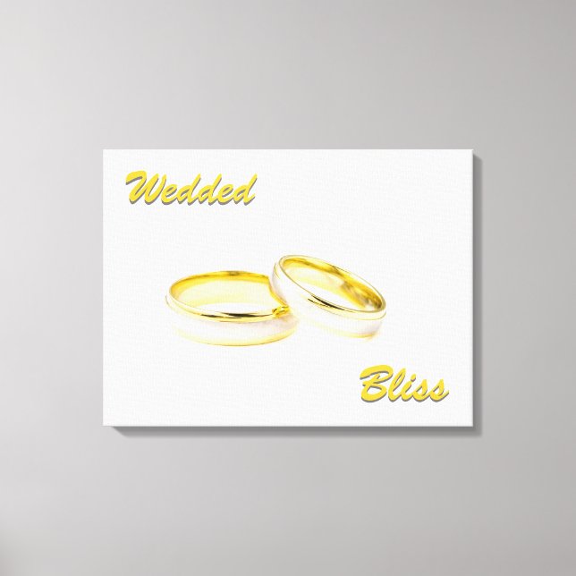 Canvas de Anéis de Felicidade Casados Personalizad (Frente)