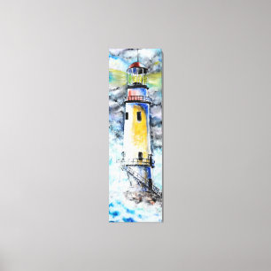 Canvas de Aquarela - Farol - Pintura