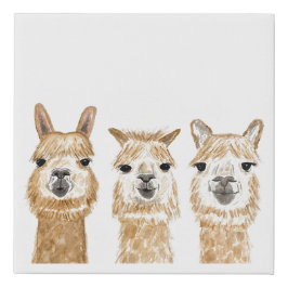 canvas de aquarela Llama
