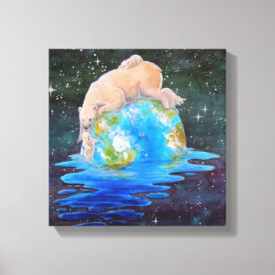Canvas de Aquecimento Global Polar Bears
