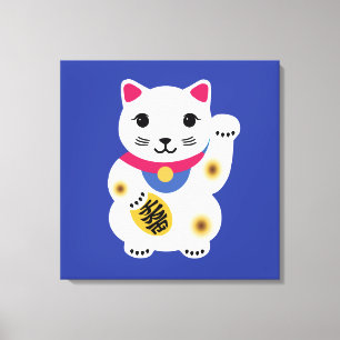 Canvas de arte afortunadas pequenas do gato