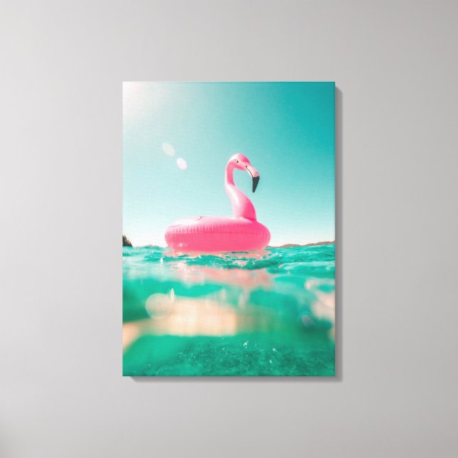 Canvas de Arte da Parede das Crianças Flamingo Ros (Frente)