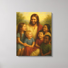 Canvas De Arte De Parede De Jesus E Crianças™ LDS