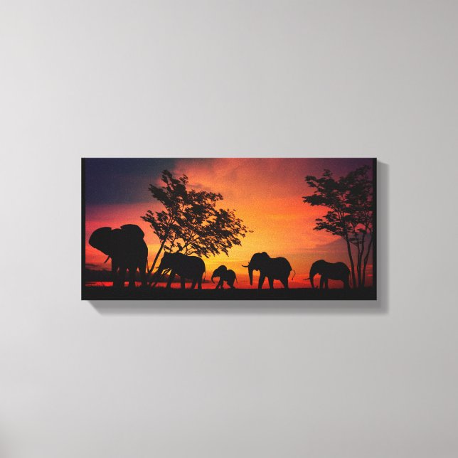 Canvas de Arte de Parede Elefante (Frente)