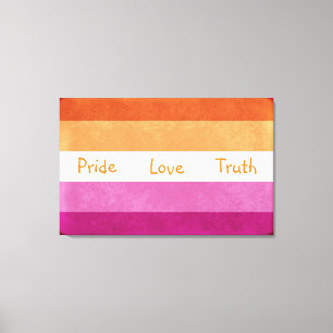 Canvas de Arte do Orgulho Lésbico e das Cores de