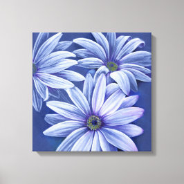 Canvas de arte fina azul-margarida