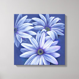 Canvas de arte fina azul-margarida