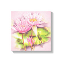 Canvas de arte lírio rosa impressão