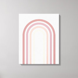 Canvas de Arte Minimalista do Arco-Íris Rosa e Mau