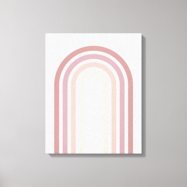 Canvas de Arte Minimalista do Arco-Íris Rosa e Mau (Frente)