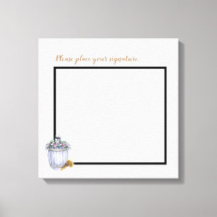 Canvas de Assinatura 20" x 20" Casamento de campo